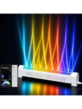 Color Changing Ocean Wave Wall Lamp, 15.6 Inch LED Night Light for Room Decor